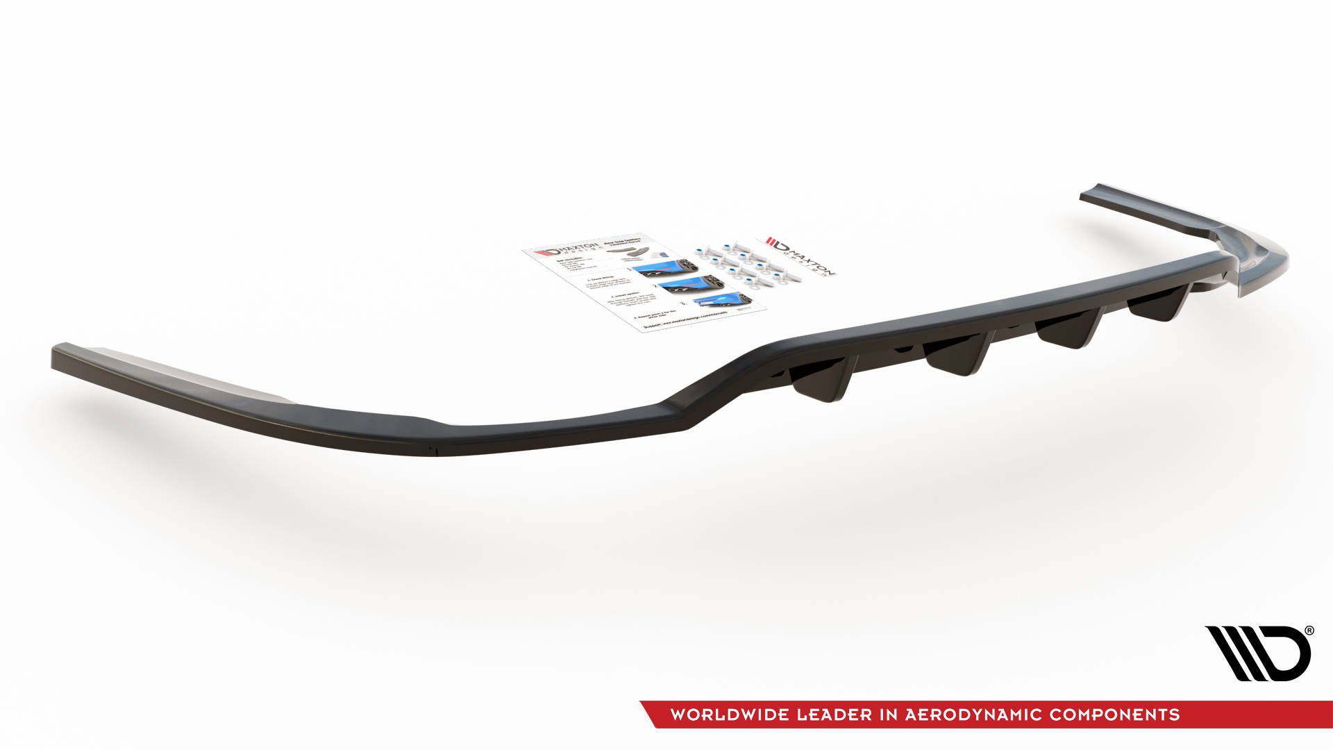 Mittlerer Diffusor Heck Ansatz DTM Look für Dodge Charger RT Mk7 Facelift schwarz matt