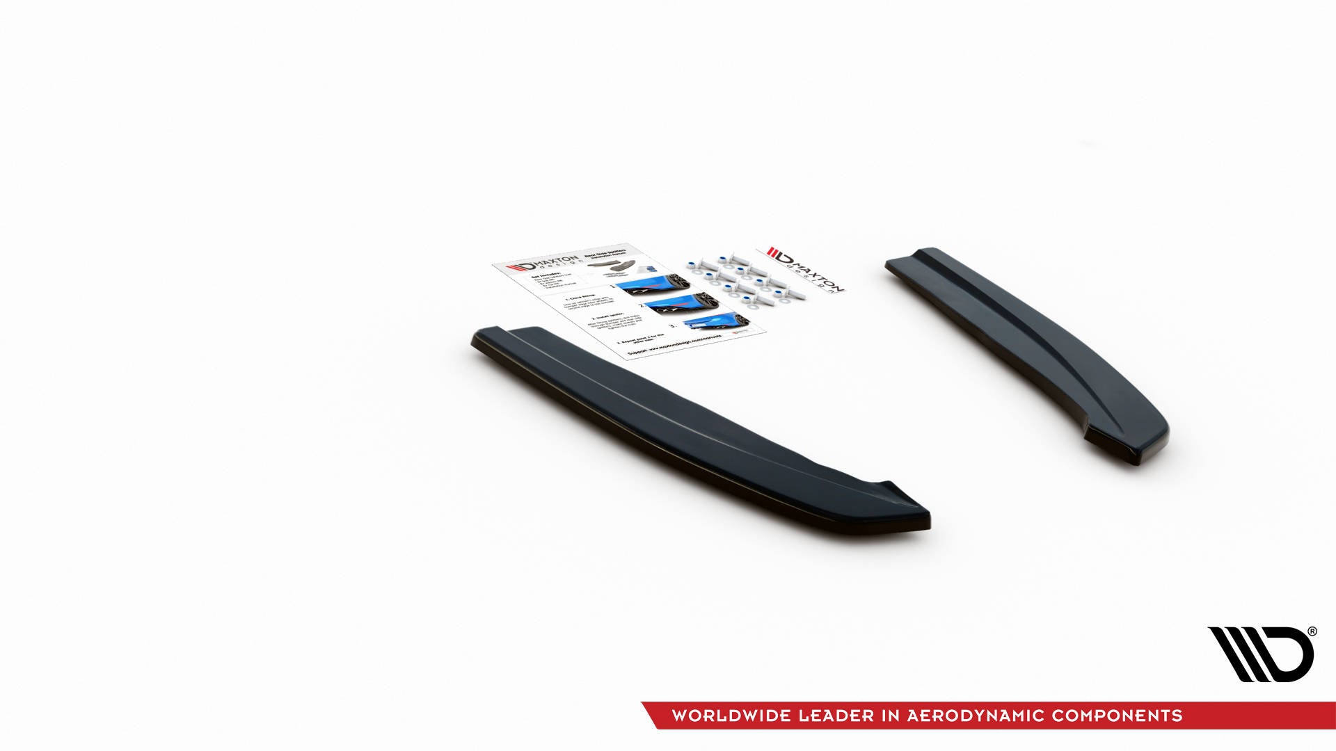 Heck Ansatz Flaps Diffusor V.1 für Ford Focus ST-Line Kombi Mk4 Carbon Look