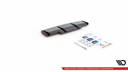 Mittlerer Diffusor Heck Ansatz für Volkswagen Golf R Mk8 Carbon Look