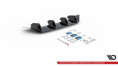 Diffusor Heck Ansatz für Mercedes-Benz CLA Shooting Brake AMG-Line X118 schwarz Hochglanz