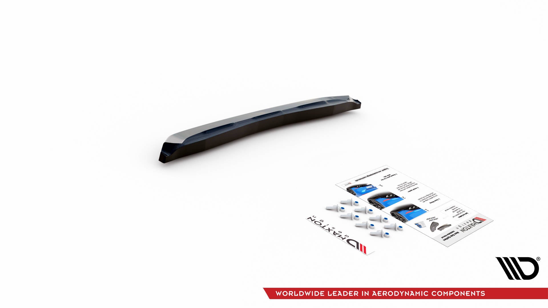 Mittlerer Diffusor Heck Ansatz für Ford Escape ST-Line Mk3 schwarz Hochglanz