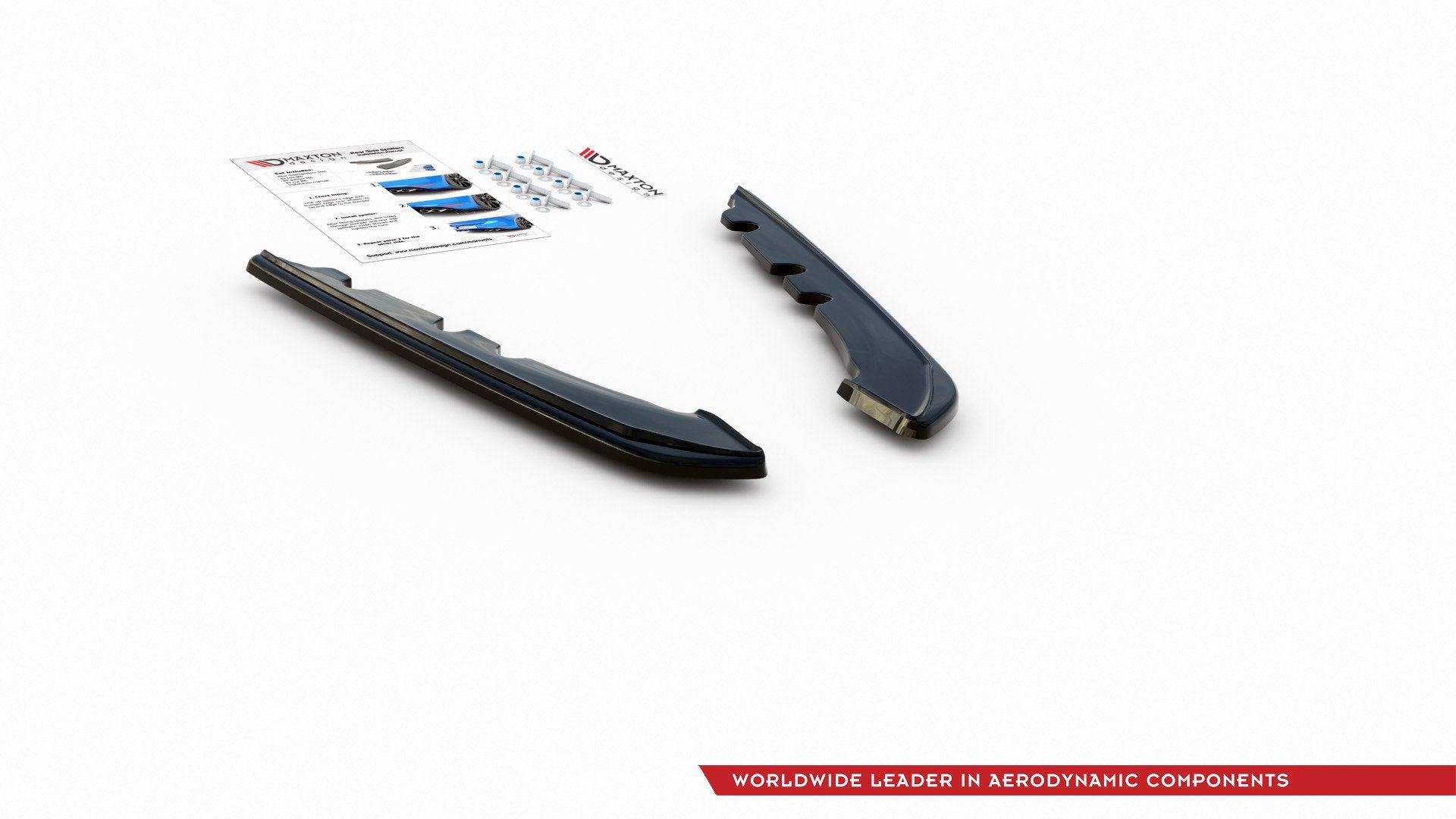 Heck Ansatz Flaps Diffusor für BMW 3er E91 Facelift schwarz Hochglanz