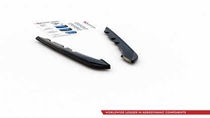 Heck Ansatz Flaps Diffusor für BMW 3er E91 Facelift schwarz Hochglanz