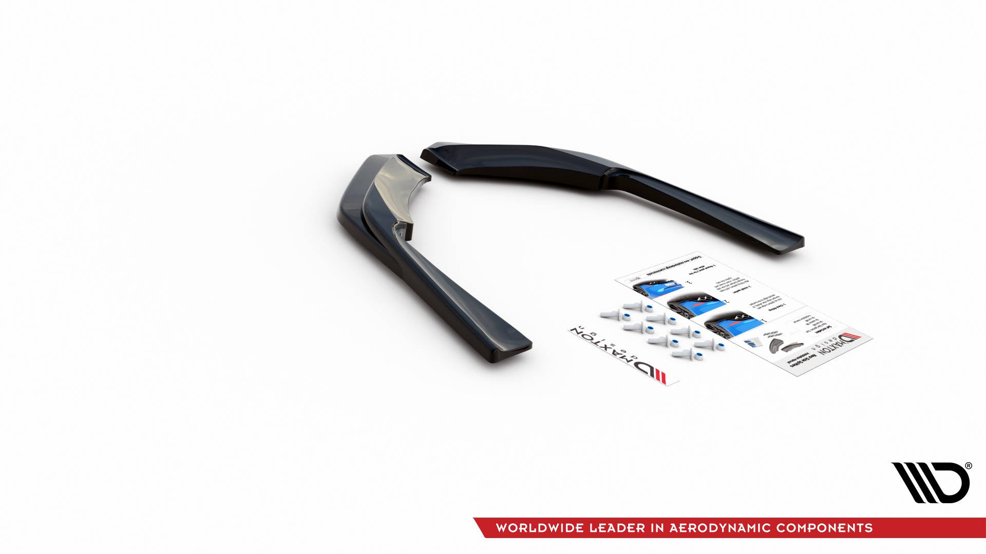 Heck Ansatz Flaps Diffusor für Infiniti Q60 S Mk2 schwarz Hochglanz