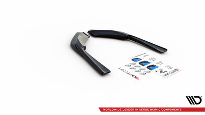 Heck Ansatz Flaps Diffusor für Infiniti Q60 S Mk2 schwarz Hochglanz