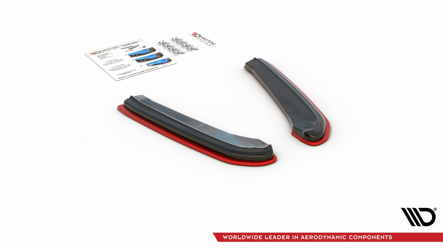 Heck Ansatz Flaps Diffusor passend für V.2 Seat Leon Mk3 Cupra ST Facelift schwarz matt