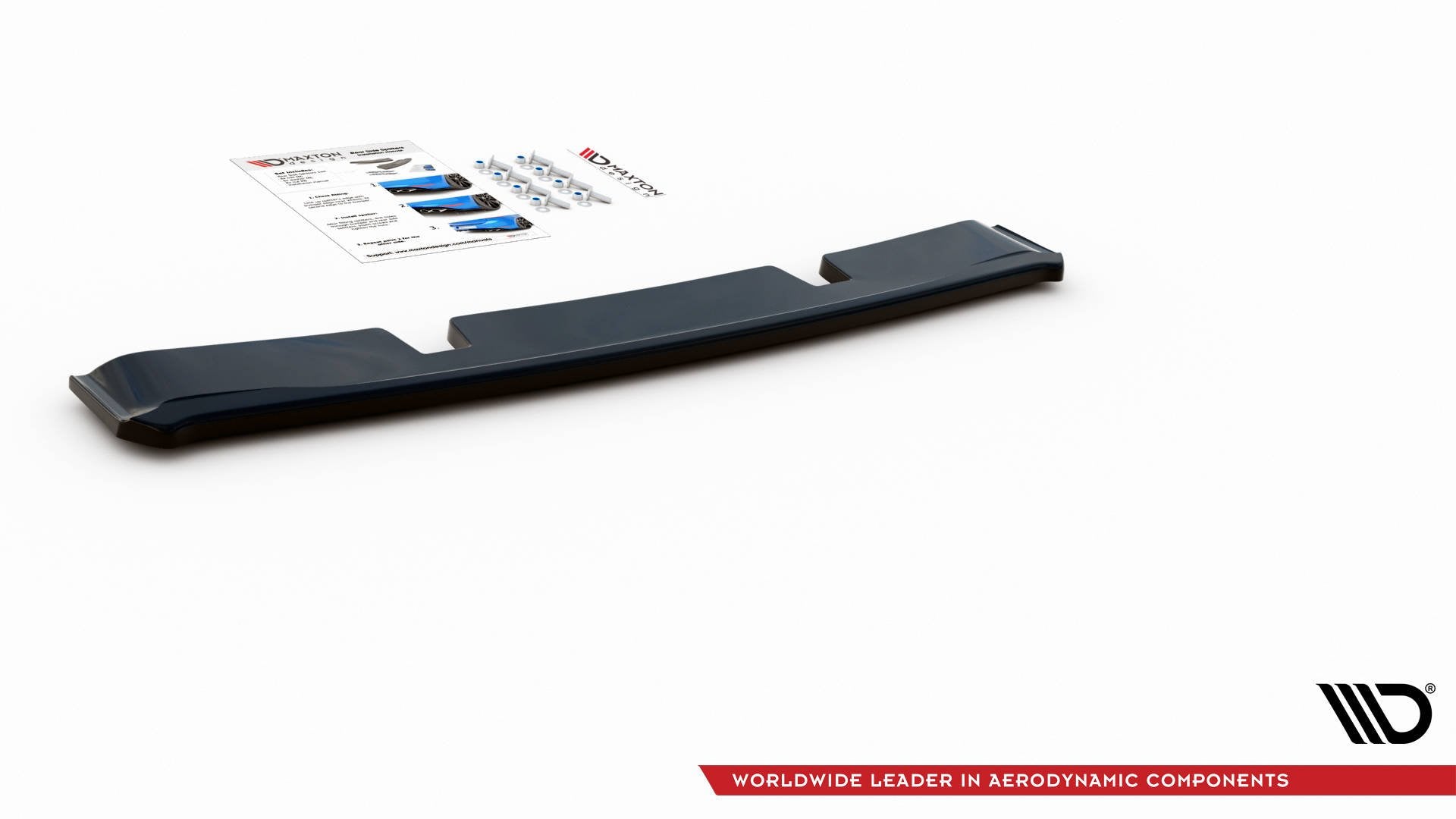 Mittlerer Diffusor Heck Ansatz für Volkswagen Golf 8 GTI schwarz matt