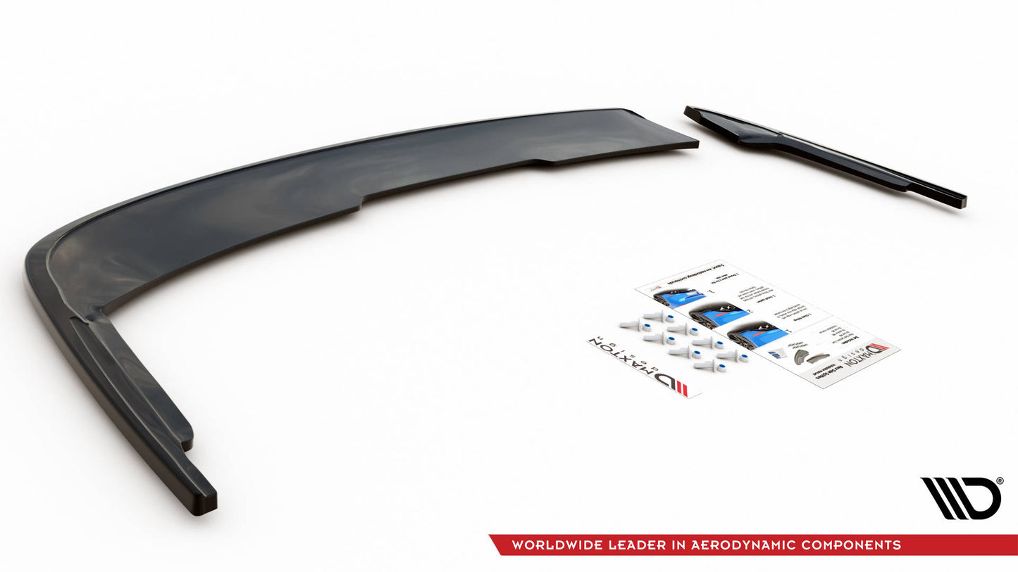 Heck Ansatz Flaps Diffusor für Audi A4 Avant B9 Carbon Look