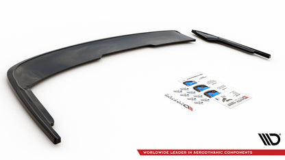 Heck Ansatz Flaps Diffusor für Audi A4 Avant B9 Carbon Look