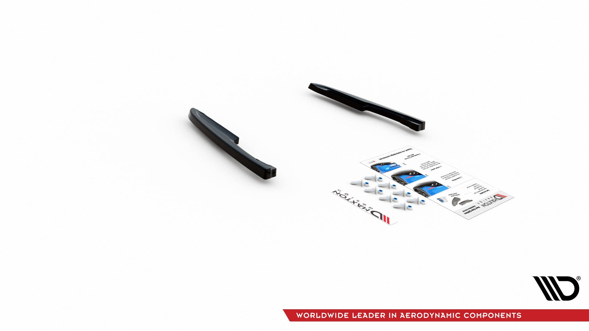 Heck Ansatz Flaps Diffusor für Volkswagen Touareg R-line Mk3 schwarz matt