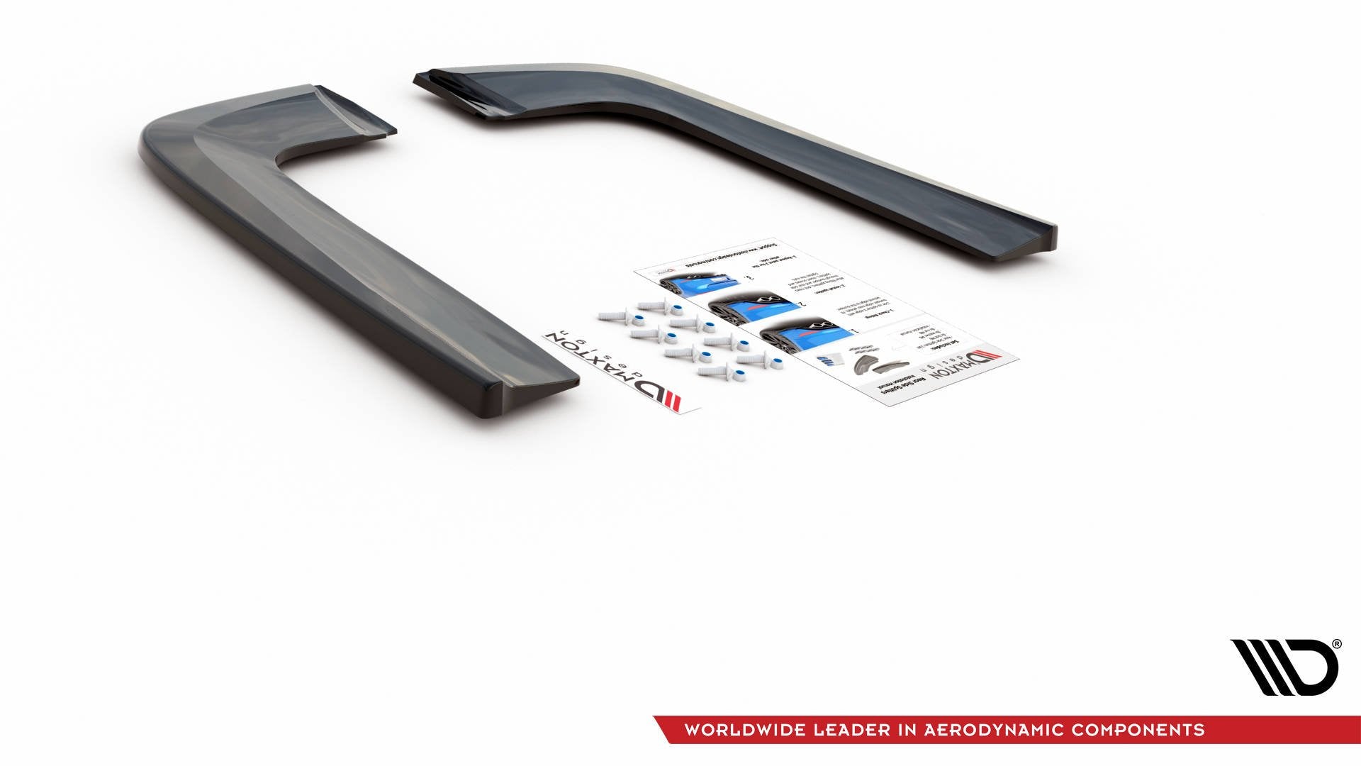 Heck Ansatz Flaps Diffusor V.2 für Mercedes-Benz V-Klasse AMG-Line W447 Facelift schwarz Hochglanz