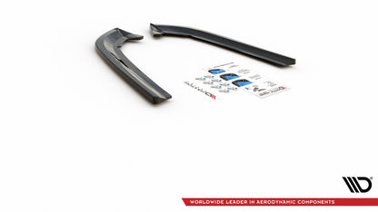 Heck Ansatz Flaps Diffusor für Ford Mondeo Vignale Mk5 Facelift schwarz matt