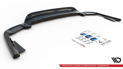 Mittlerer Diffusor Heck Ansatz DTM Look für Volvo XC60 Mk2 R-Design schwarz matt