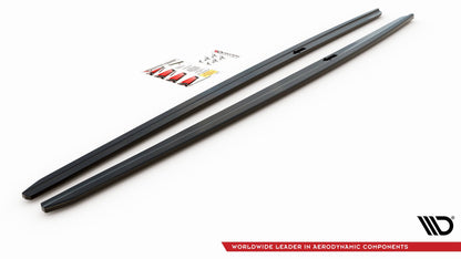 Seitenschweller Ansatz für V.2 für BMW 5er F10/F11 M-Paket schwarz matt