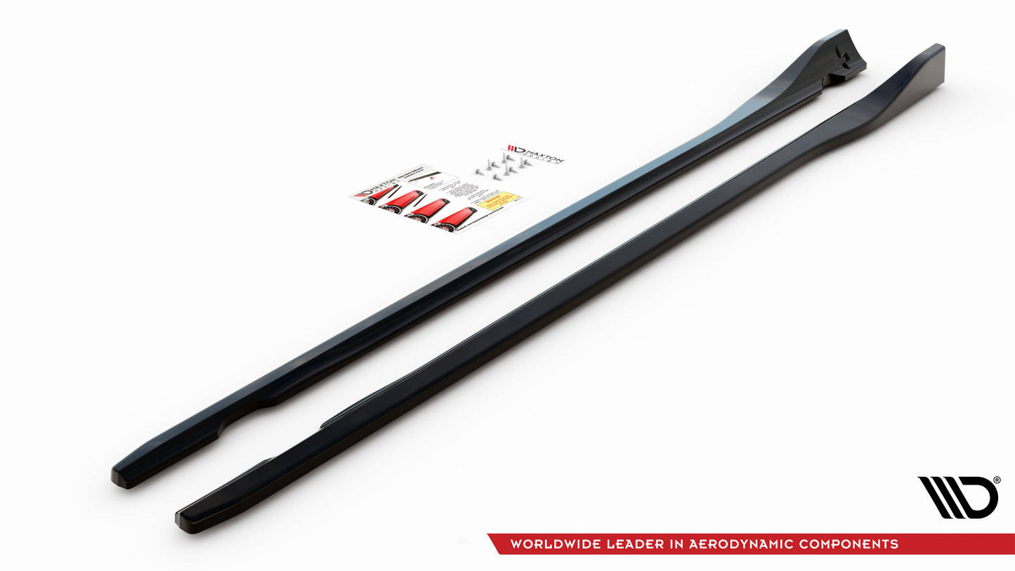 Seitenschweller Ansatz für Dodge Challenger RT Mk3 Facelift schwarz matt