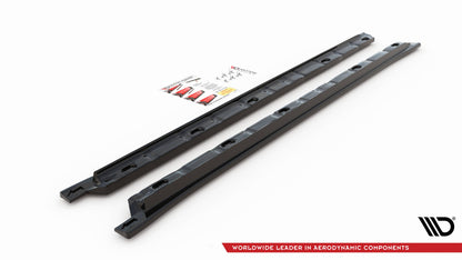 Seitenschweller Ansatz für Volkswagen Tiguan Mk2 schwarz matt