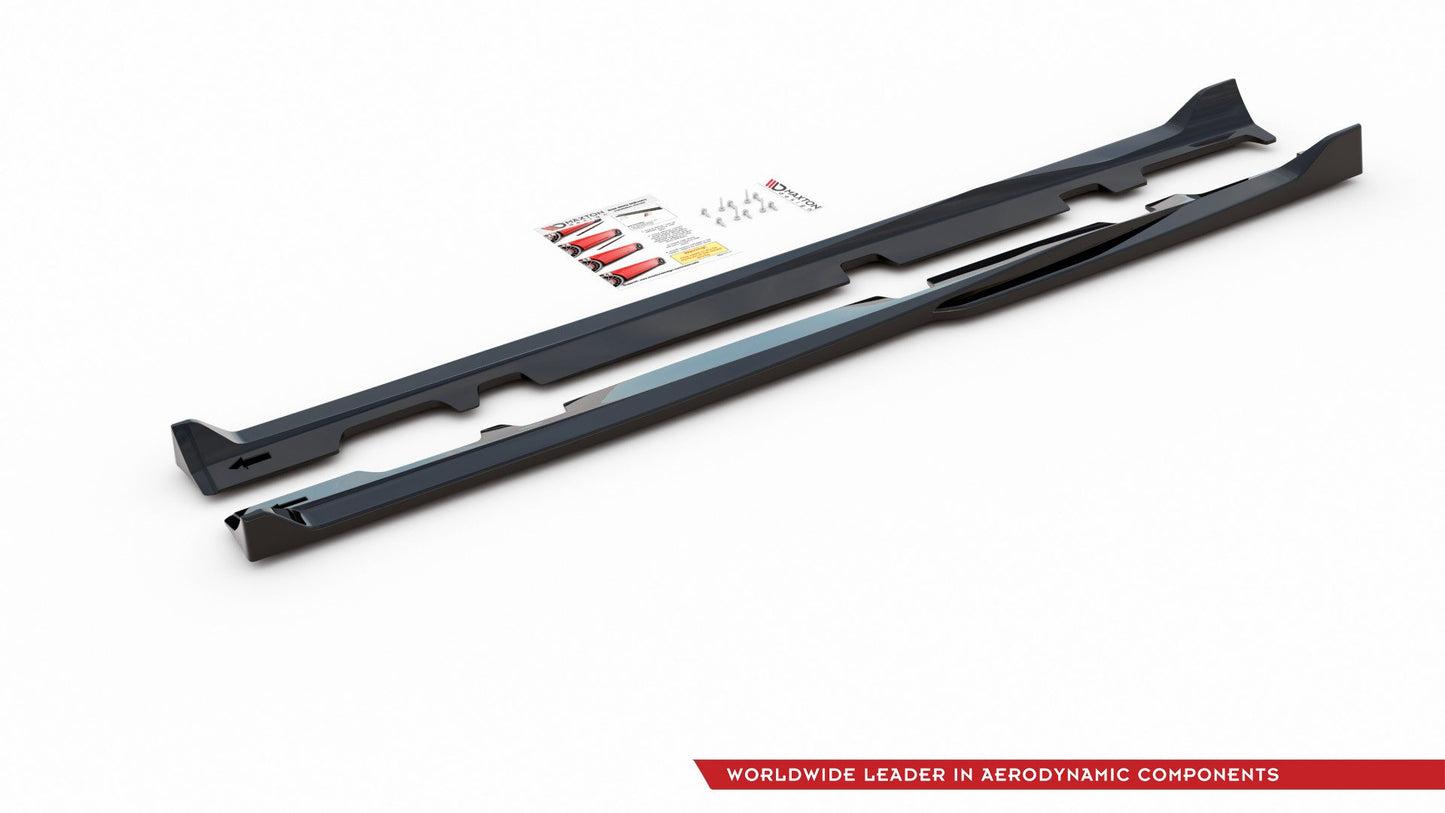 Seitenschweller Ansatz für V.4 Ford Fiesta Mk8 ST / ST-Line schwarz matt