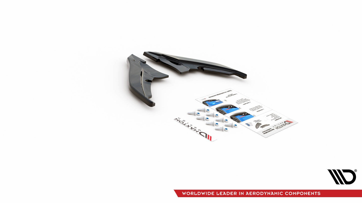 Heck Ansatz Flaps Diffusor für Peugeot 308 GT Mk2 Facelift Carbon Look