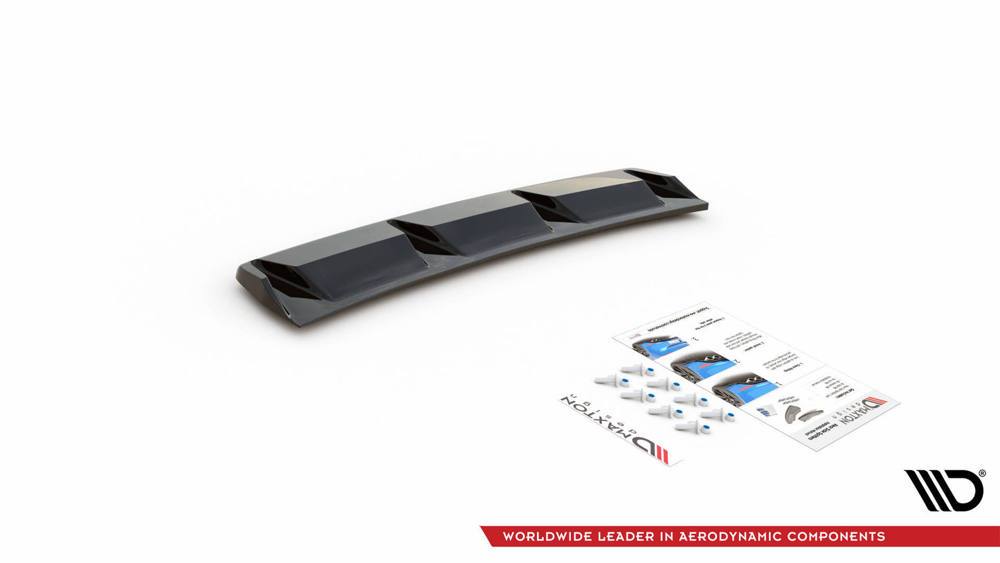 Mittlerer Diffusor Heck Ansatz für Audi S3 Limousine 8Y Carbon Look