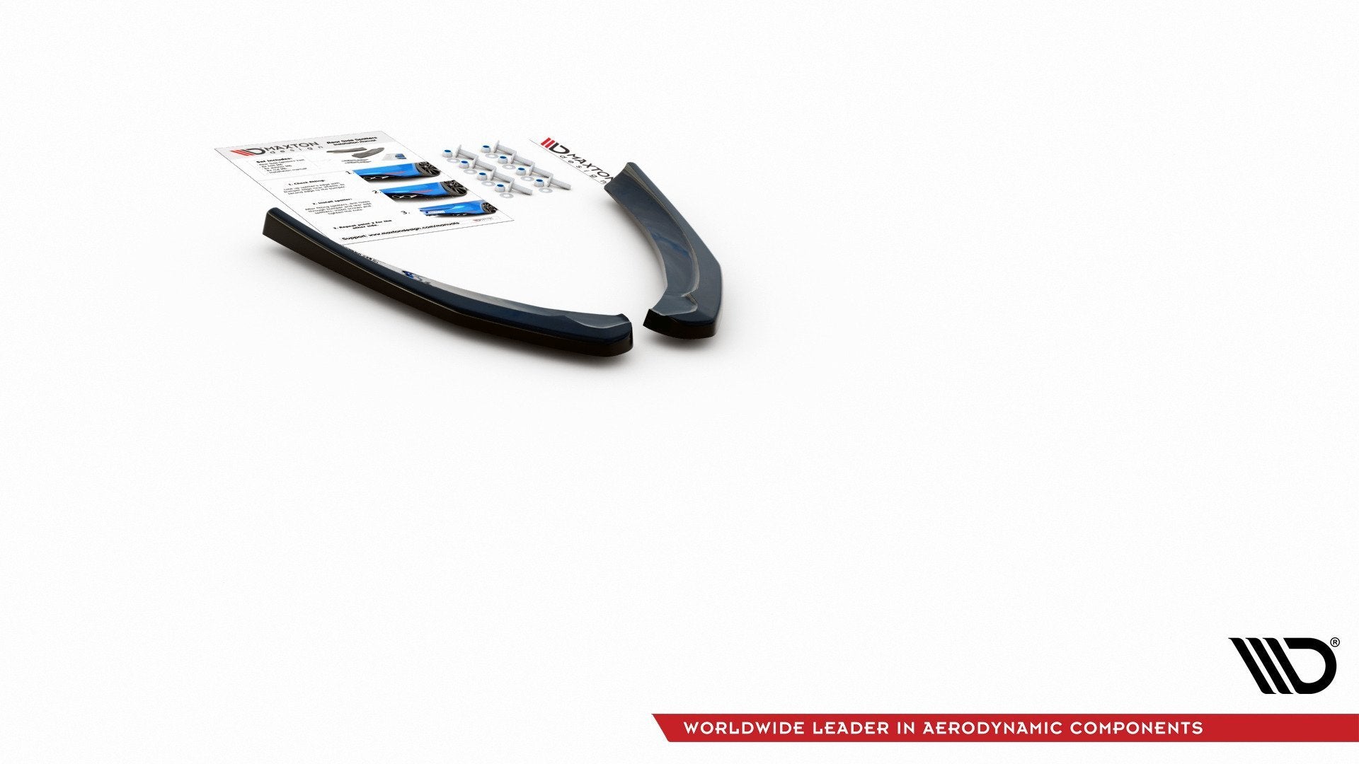 Heck Ansatz Flaps Diffusor für Fiat 124 Spider Abarth schwarz Hochglanz