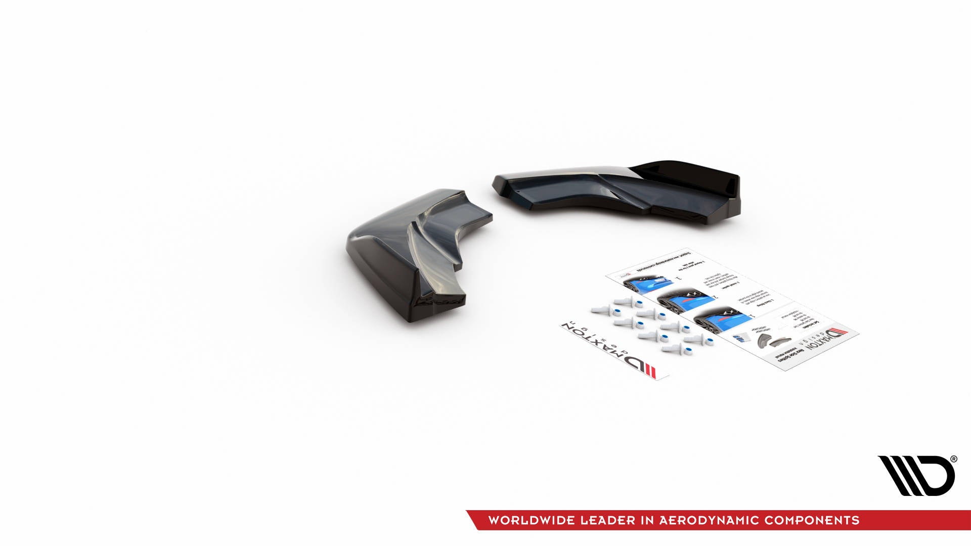 Heck Ansatz Flaps Diffusor V.1 für Mercedes-Benz A W176 schwarz Hochglanz