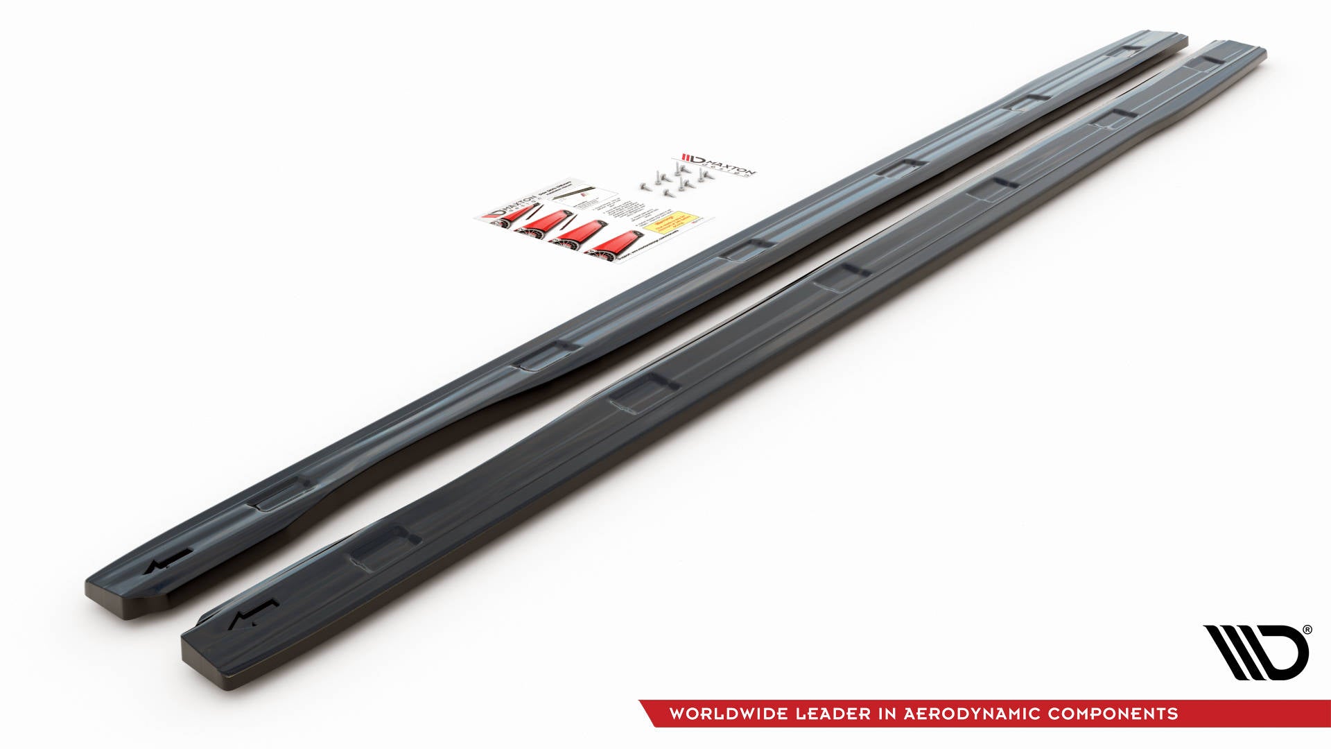 Seitenschweller Ansatz für Volkswagen Caddy Long Mk3 Facelift schwarz Hochglanz