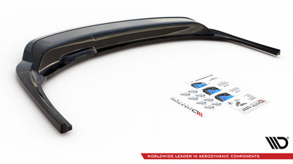 Mittlerer Diffusor Heck Ansatz DTM Look für Skoda Fabia Combi Mk3 Facelift Carbon Look