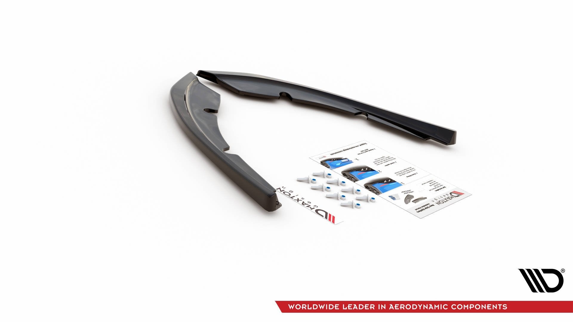Heck Ansatz Flaps Diffusor V.2 für Peugeot 308 SW Mk2 Facelift schwarz Hochglanz