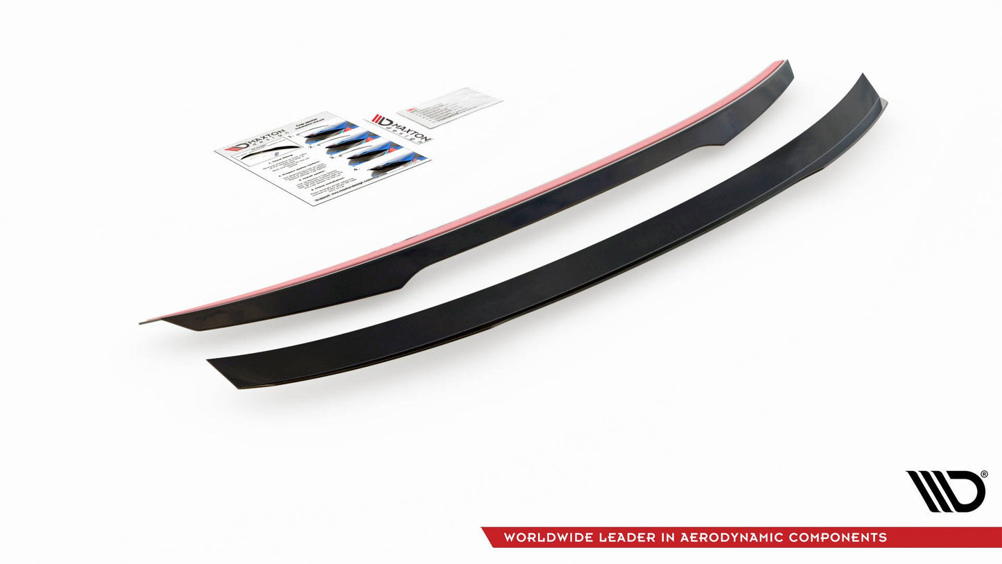 Spoiler CAP für Peugeot 508 Limousine Mk2 schwarz matt