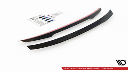 Spoiler CAP für Peugeot 508 Limousine Mk2 schwarz matt