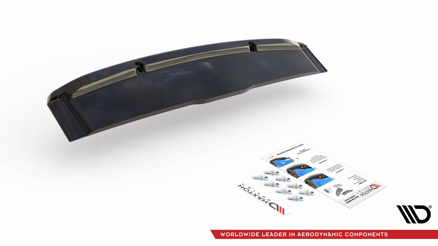 Mittlerer Diffusor Heck Ansatz DTM Look für Audi SQ8 Mk1 schwarz matt