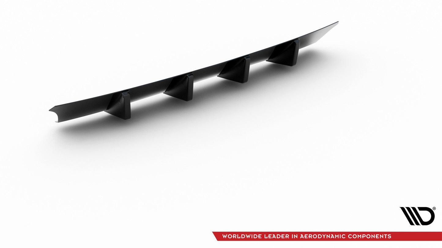 Diffusor Heck Ansatz V.1 für Seat Leon Cupra Mk3 FL Sportstourer schwarz matt
