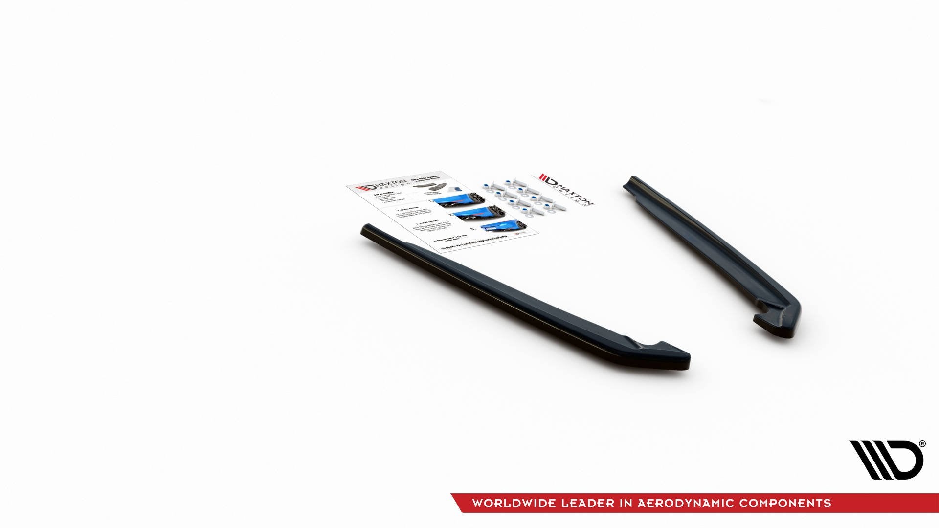 Heck Ansatz Flaps Diffusor für BMW 5er G30 Facelift M-Paket Carbon Look