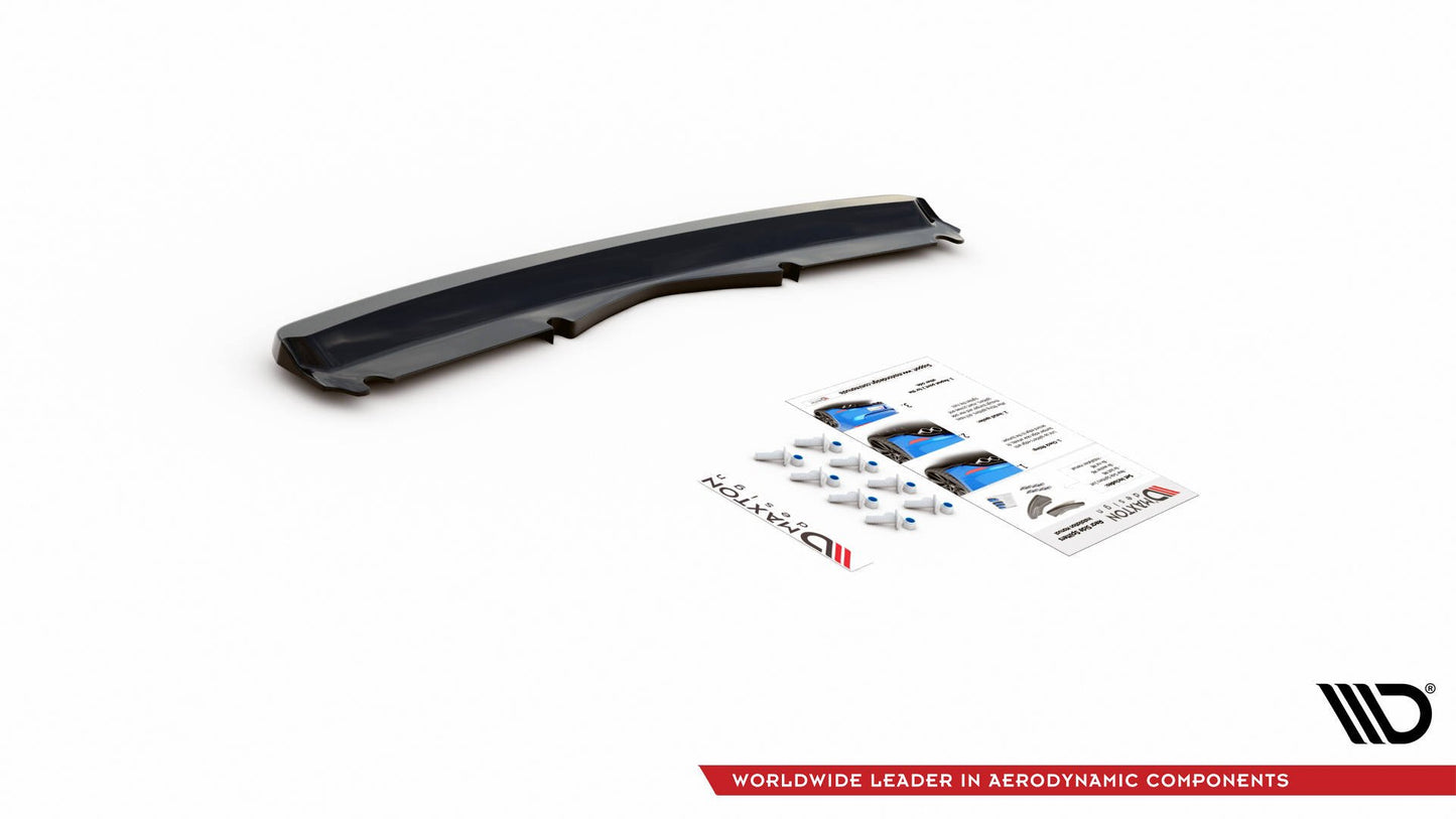 Mittlerer Diffusor Heck Ansatz für Ford S-Max Vignale Mk2 Facelift schwarz matt