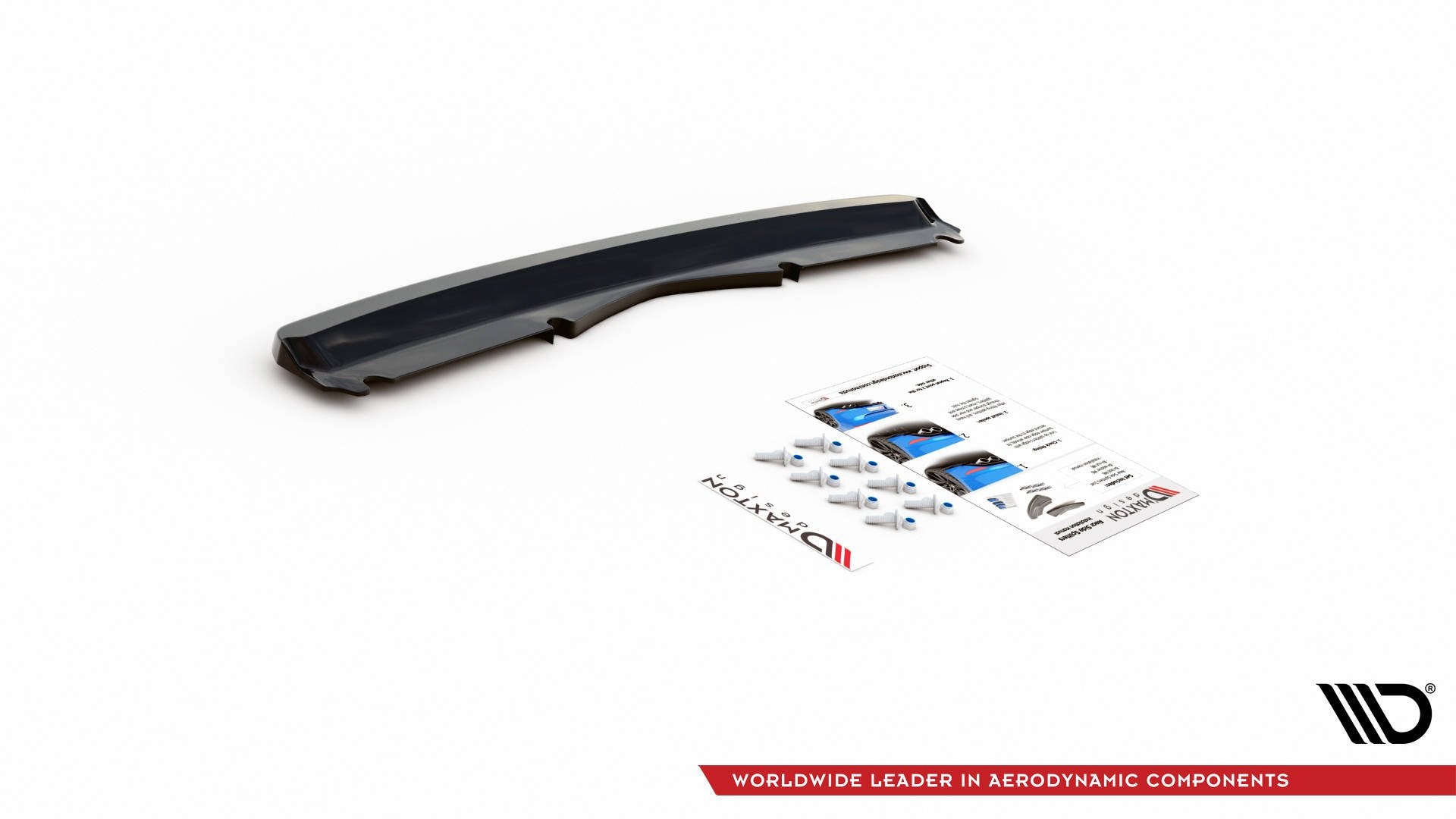 Mittlerer Diffusor Heck Ansatz für Ford S-Max Vignale Mk2 Facelift schwarz Hochglanz
