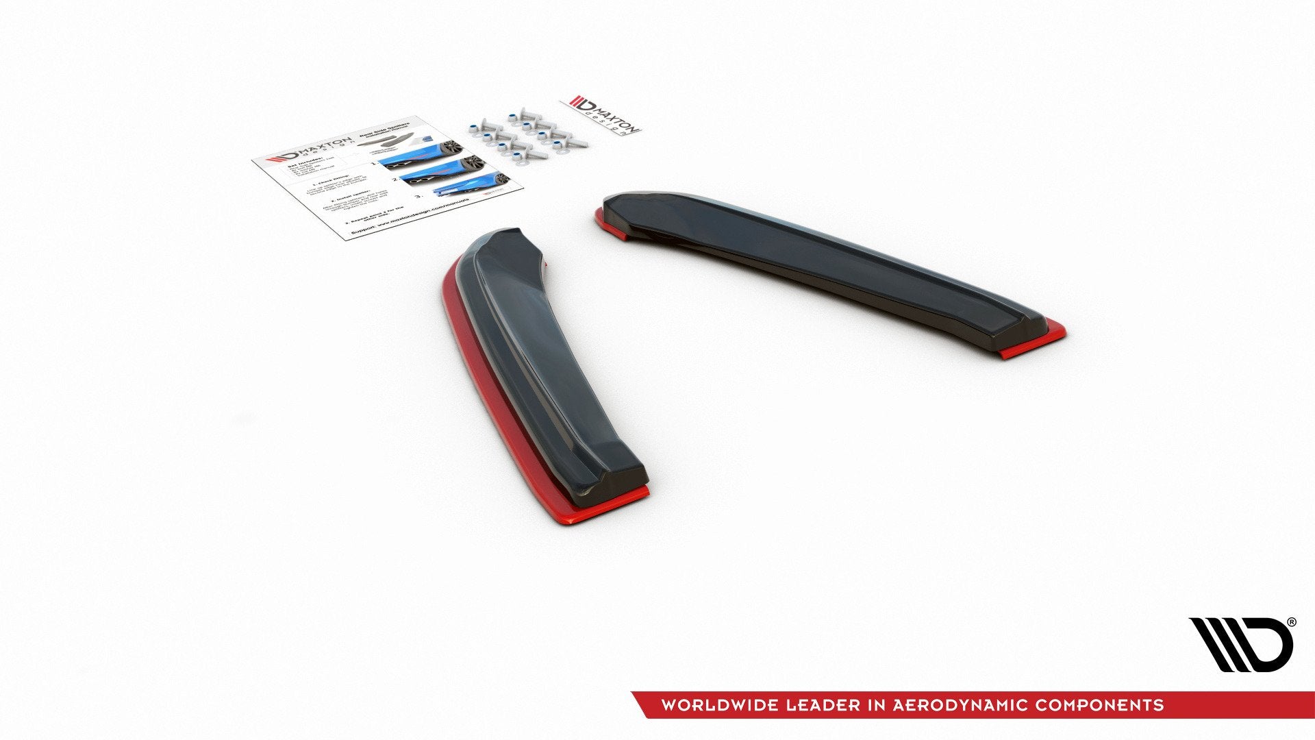 Heck Ansatz Flaps Diffusor passend für V.2 Seat Leon Mk3 Cupra ST Facelift schwarz matt