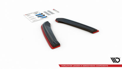 Heck Ansatz Flaps Diffusor passend für V.2 Seat Leon Mk3 Cupra ST Facelift schwarz matt