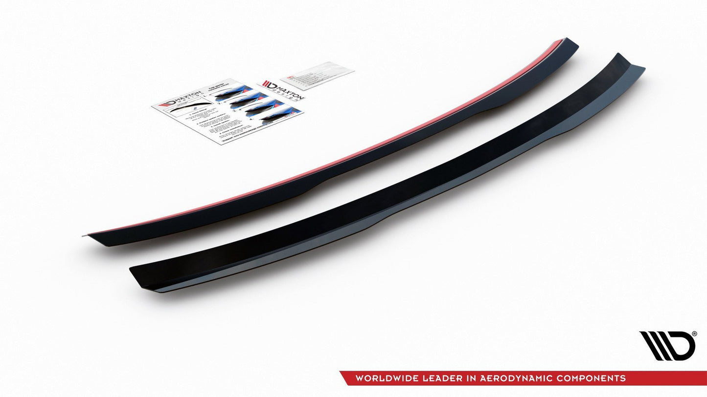 Spoiler CAP für Audi A4 / A4 S-Line B8 / B8 FL Limousine schwarz Hochglanz