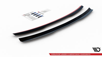 Spoiler CAP für Audi A4 / A4 S-Line B8 / B8 FL Limousine schwarz Hochglanz