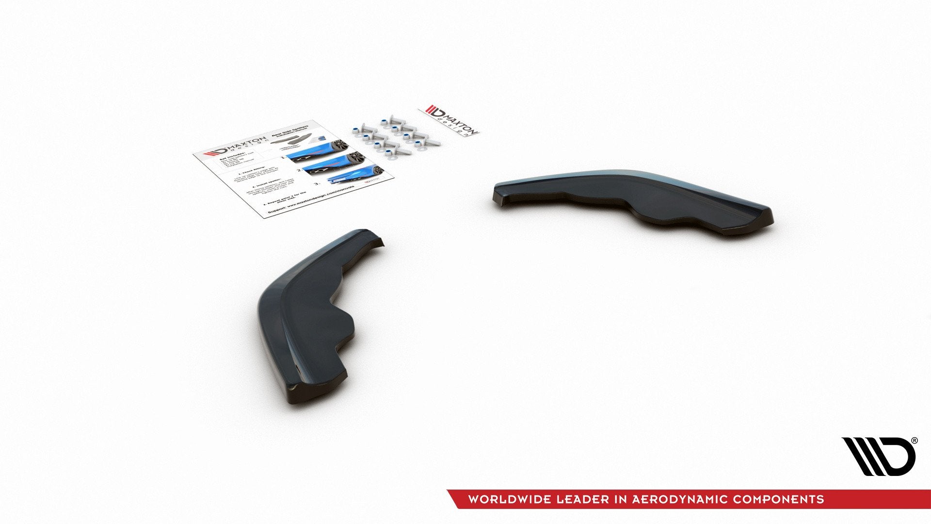 Heck Ansatz Flaps Diffusor V.1 für BMW 1er F40 M-Paket schwarz matt