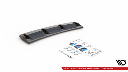 Mittlerer Diffusor Heck Ansatz für Audi S3 Sportback 8Y Carbon Look