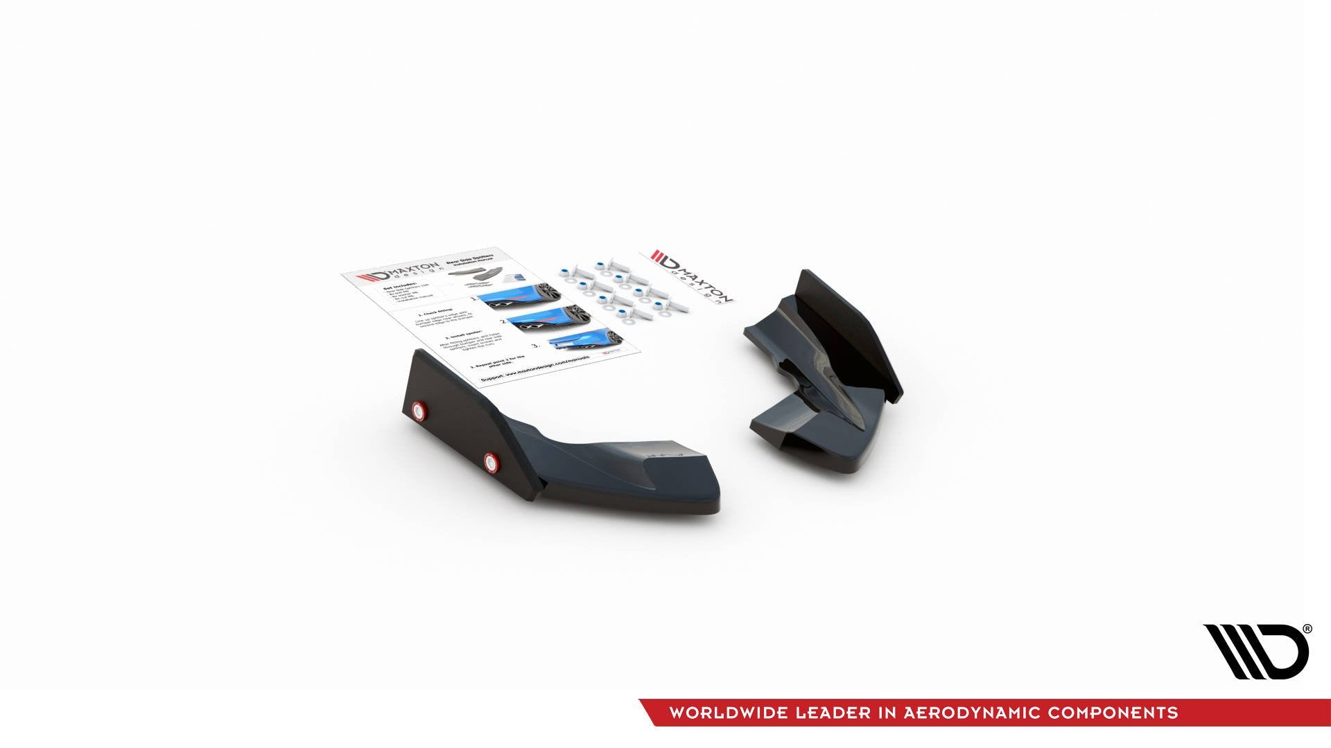 Heck Ansatz Flaps Diffusor +Flaps für V.2 Volkswagen Golf R Mk8