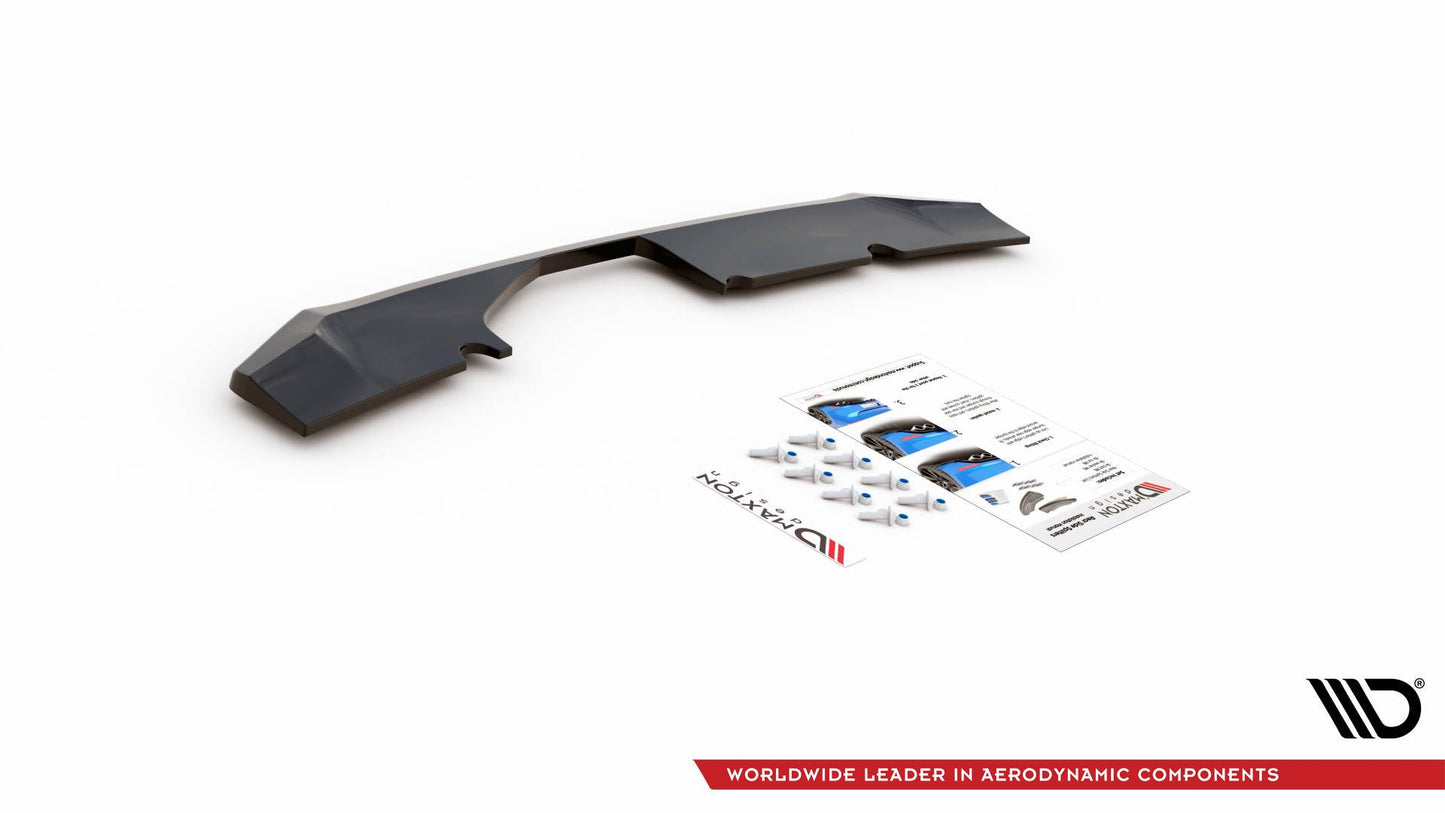 Mittlerer Diffusor Heck Ansatz für Audi RS6 C8 / RS7 C8 schwarz Hochglanz