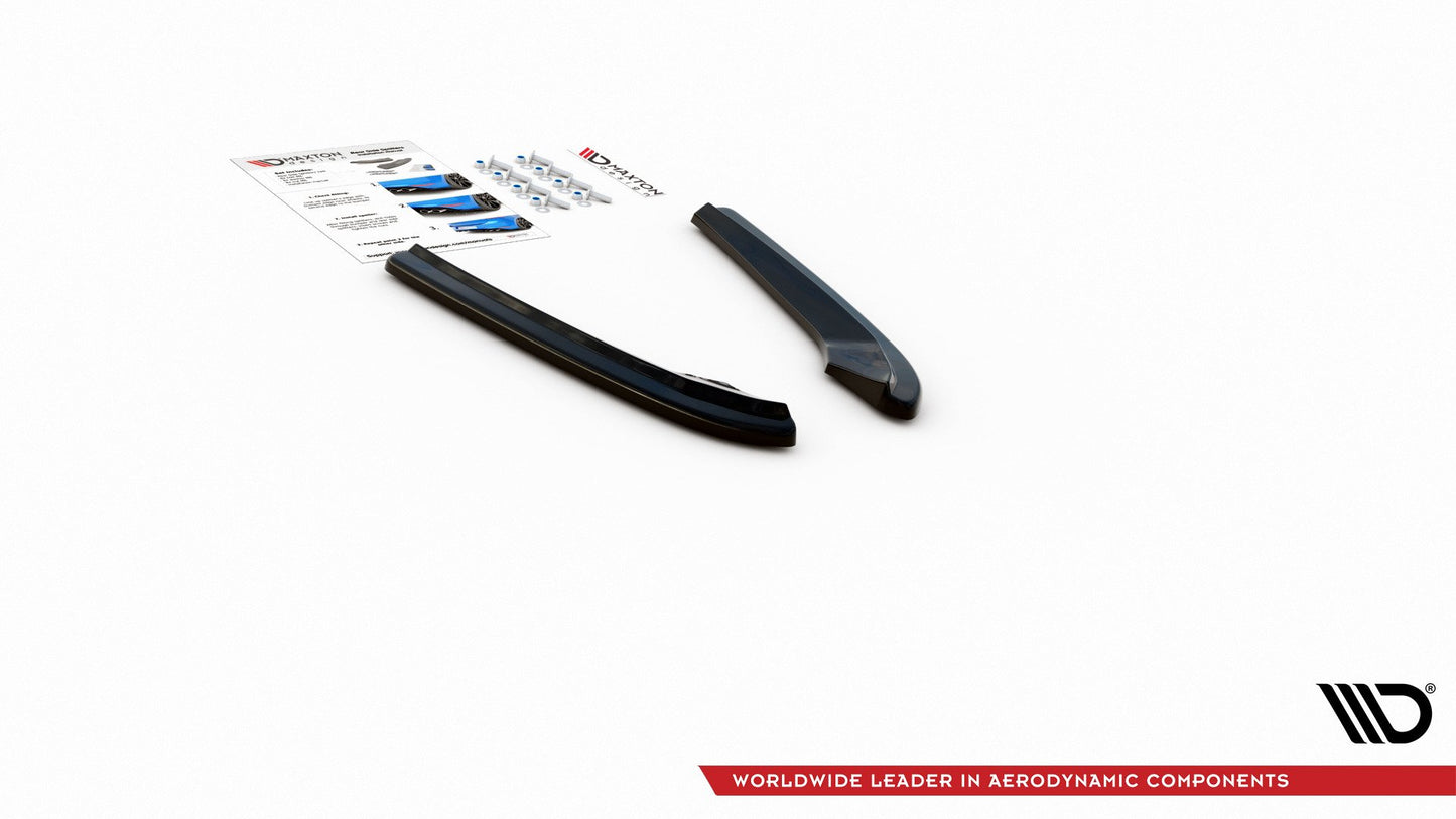 Heck Ansatz Flaps Diffusor für Audi S4 / A4 S-Line B8 Limousine Carbon Look