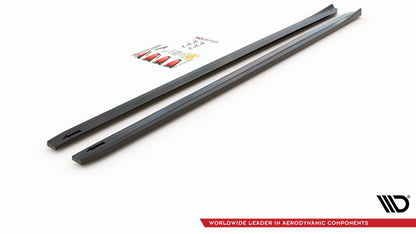 Seitenschweller Ansatz für V.4 VW Golf 7 R / R-Line Facelift schwarz matt