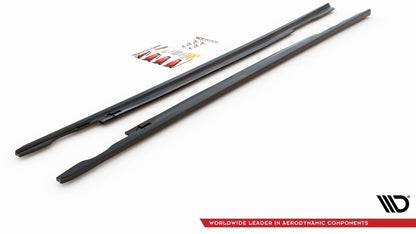Seitenschweller Ansatz für Volkswagen Passat B8 schwarz matt