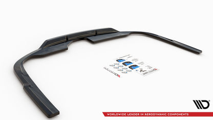 Mittlerer Diffusor Heck Ansatz für Audi A6 S-Line Avant C8 schwarz matt