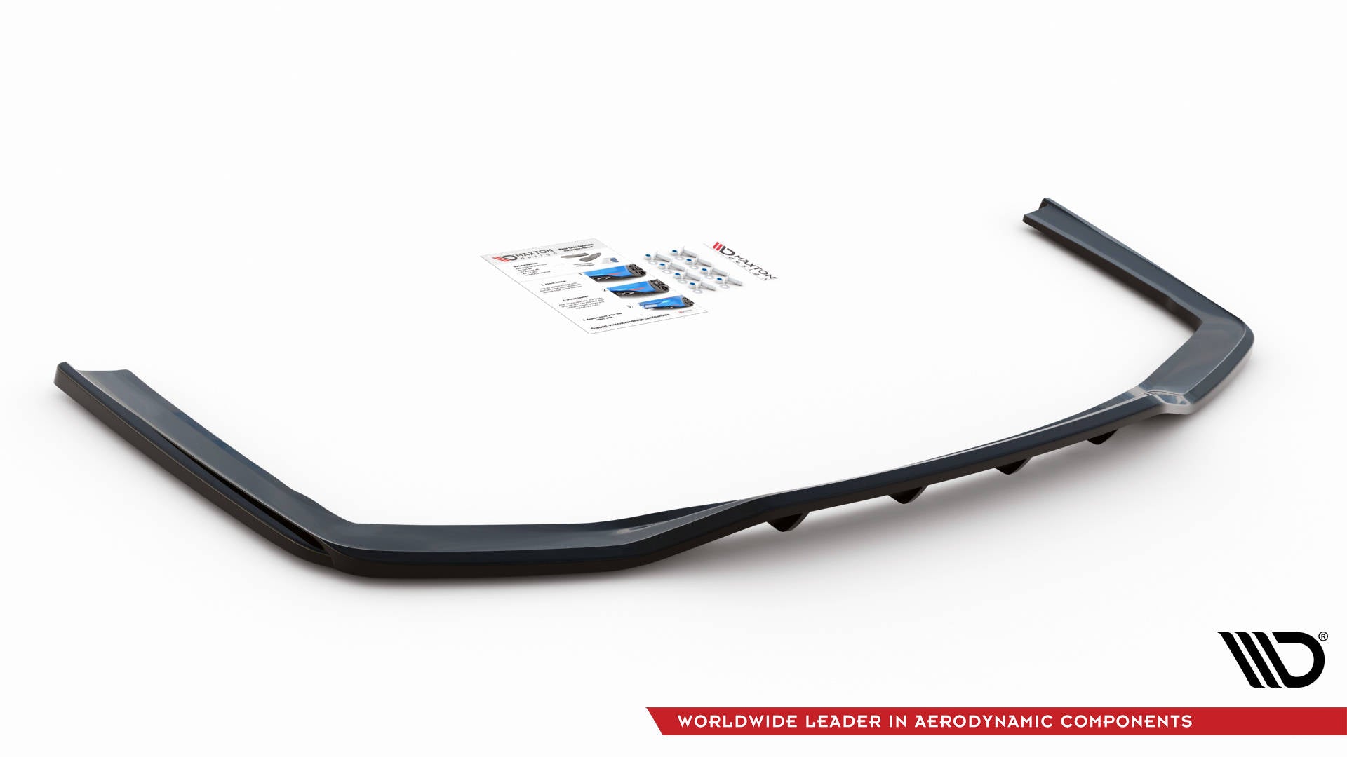 Mittlerer Diffusor Heck Ansatz DTM Look für BMW 7 M-Paket G11 Facelift schwarz Hochglanz