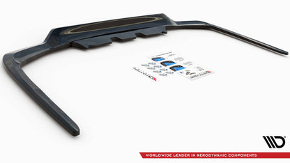 Mittlerer Diffusor Heck Ansatz DTM Look für Lexus LS Mk4 Facelift schwarz matt