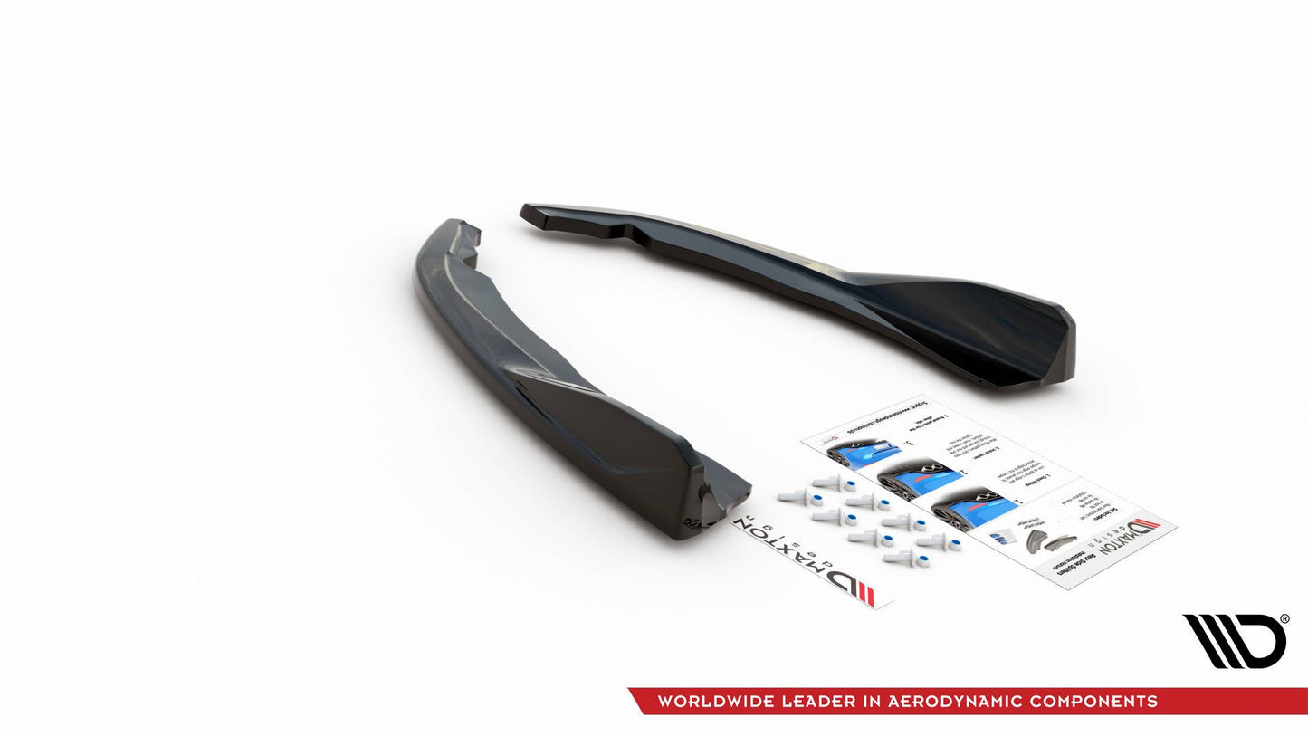 Heck Ansatz Flaps Diffusor V.2 für BMW 4er M-Paket G22 Carbon Look